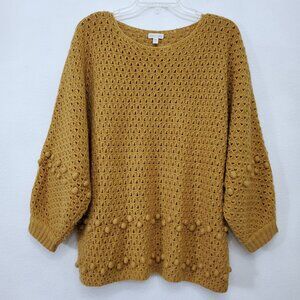 Garnet Hill Cashmere Bobble Stitch Oversized Sweater